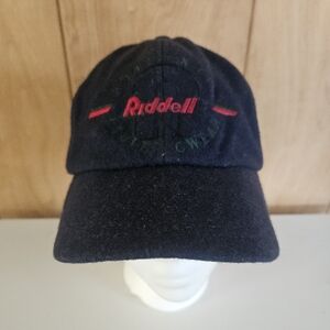 Vintage Riddell Authentic Athleticwear Strapback Hat In Blue OSFA